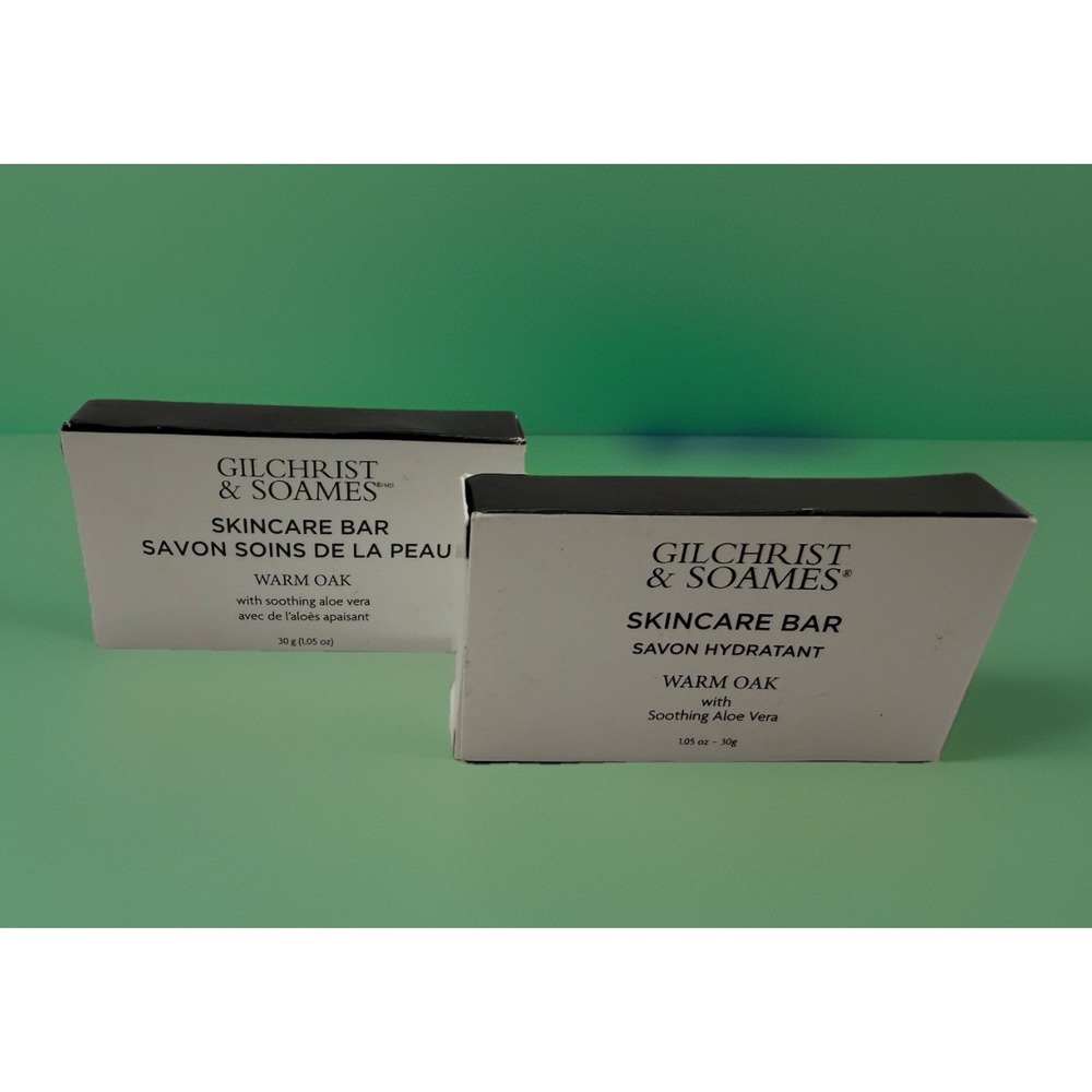 Set Of 2 TRAVEL Size Gilchrist & Soames Warm Oak w/ Aloe Vera Soap 1.05 Oz